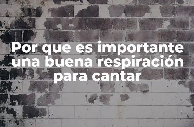 Por que es Importante una Buena Respiración para Cantar