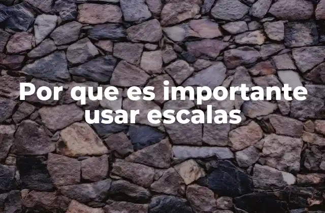 Por que es Importante Usar Escalas