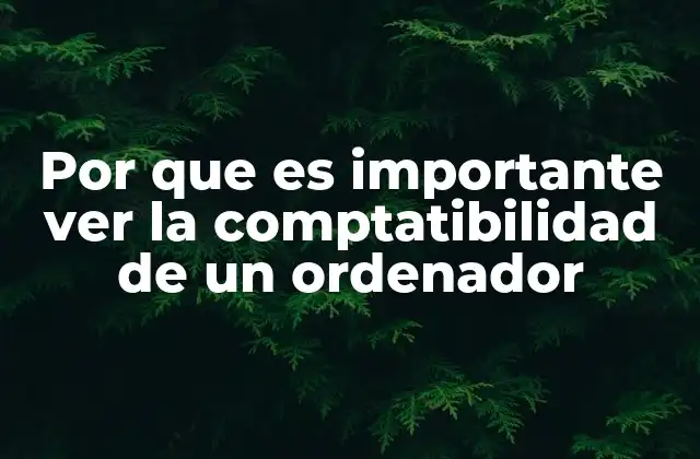 Por que es Importante Ver la Comptatibilidad de un Ordenador