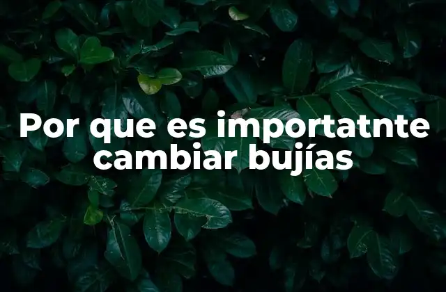 Por que es Importatnte Cambiar Bujías