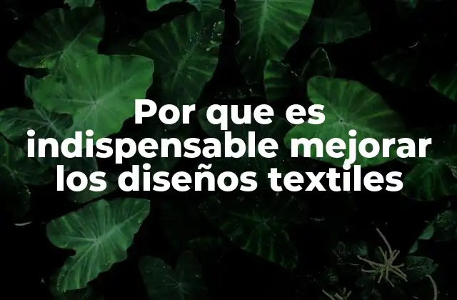 Por que es Indispensable Mejorar los Diseños Textiles