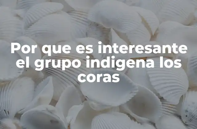 Por que es Interesante el Grupo Indigena los Coras