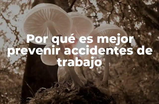 Por Qué es Mejor Prevenir Accidentes de Trabajo