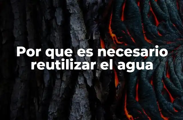 Por que es Necesario Reutilizar el Agua