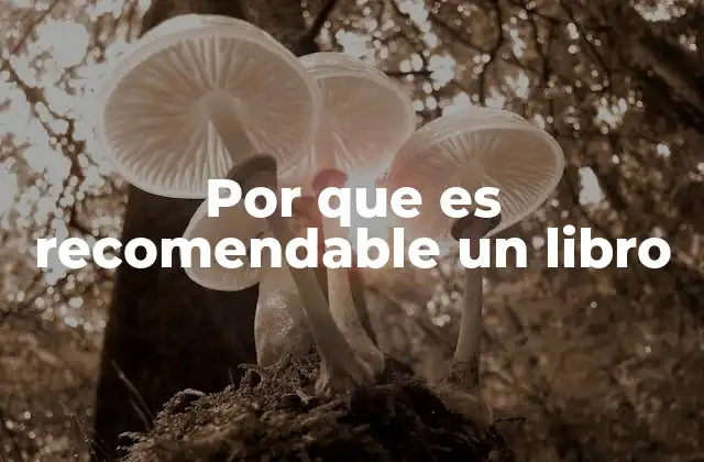 Por que es Recomendable un Libro