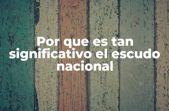 Por que es Tan Significativo el Escudo Nacional