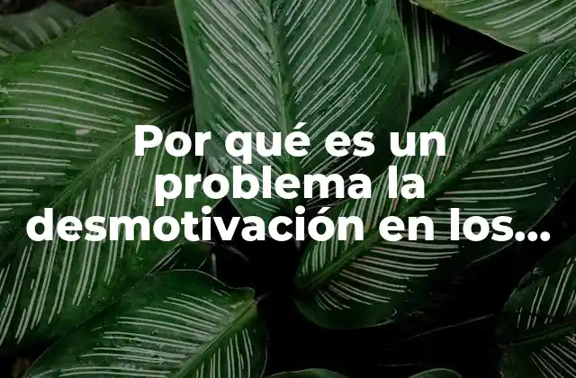 Por Qué es un Problema la Desmotivación en los Alumnos