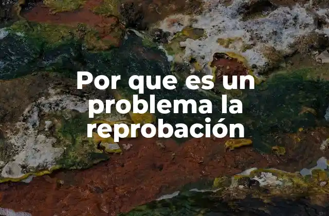 Por que es un Problema la Reprobación