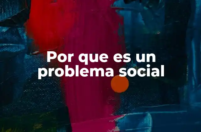Por que es un Problema Social