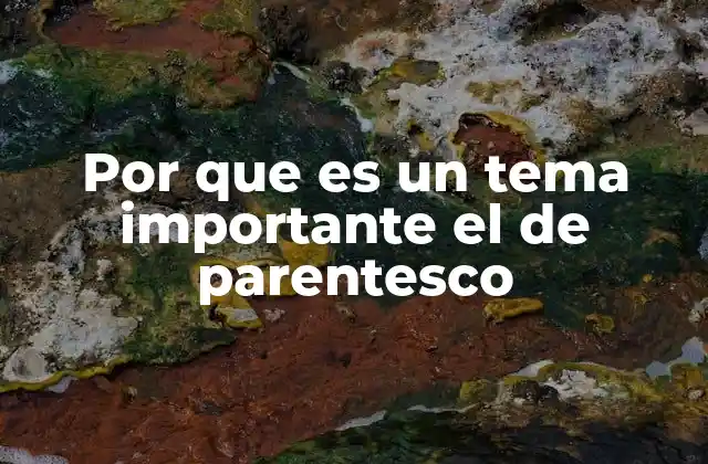 Por que es un Tema Importante el de Parentesco