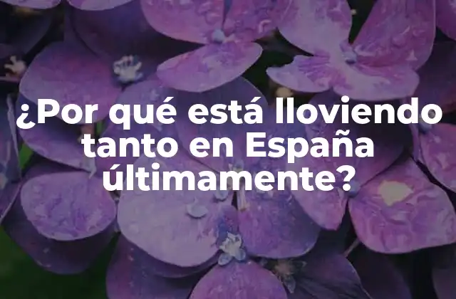 ¿por Qué Está Lloviendo Tanto en España Últimamente?