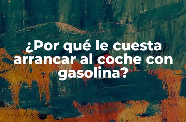 ¿por Qué Le Cuesta Arrancar Al Coche con Gasolina?