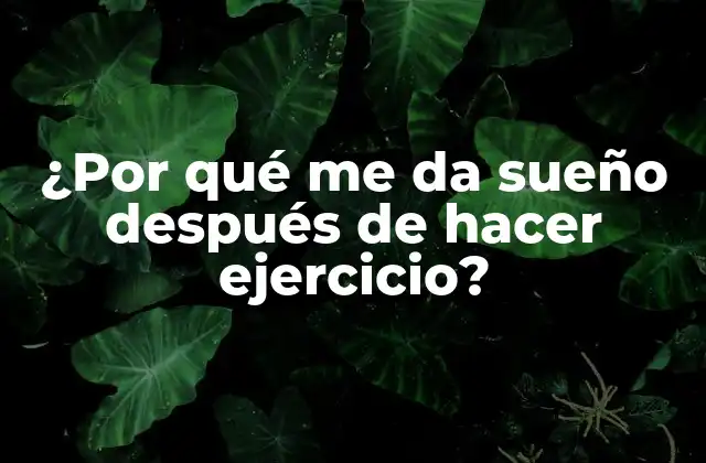 ¿por Qué Me Da Sueño Después de Hacer Ejercicio? 2 La liberación de hormonas después del ejercicio