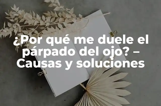 ¿por Qué Me Duele el Párpado Del Ojo? – Causas y Soluciones