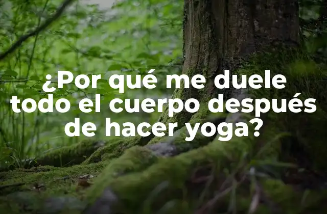 ¿por Qué Me Duele Todo el Cuerpo Después de Hacer Yoga?