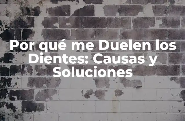 Por Qué Me Duelen los Dientes: Causas y Soluciones 2 Causas del Dolor Dental