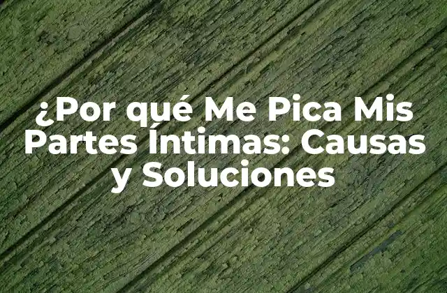 ¿por Qué Me Pica Mis Partes Íntimas: Causas y Soluciones