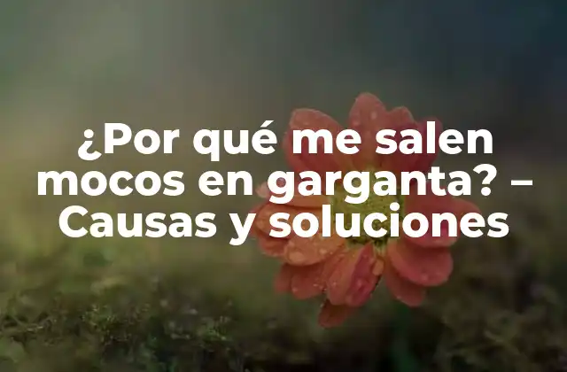 ¿por Qué Me Salen Mocos en Garganta? – Causas y Soluciones