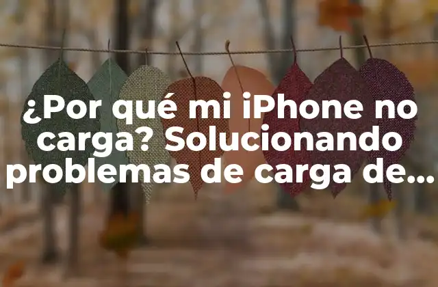¿por Qué Mi Iphone No Carga? Solucionando Problemas de Carga de Iphone