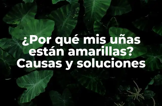 ¿por Qué Mis Uñas Están Amarillas? Causas y Soluciones