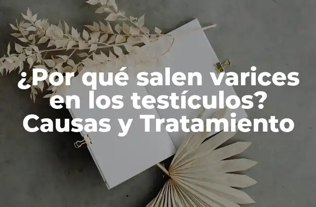 ¿por Qué Salen Varices en los Testículos? Causas y Tratamiento