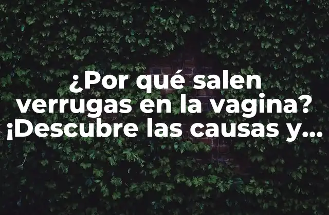¿por Qué Salen Verrugas en la Vagina? ¡descubre las Causas y Soluciones!