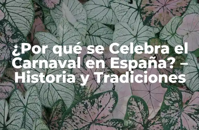 ¿por Qué Se Celebra el Carnaval en España? - Historia y Tradiciones 2 Orígenes del Carnaval en España - Una Fiesta con Raíces Históricas