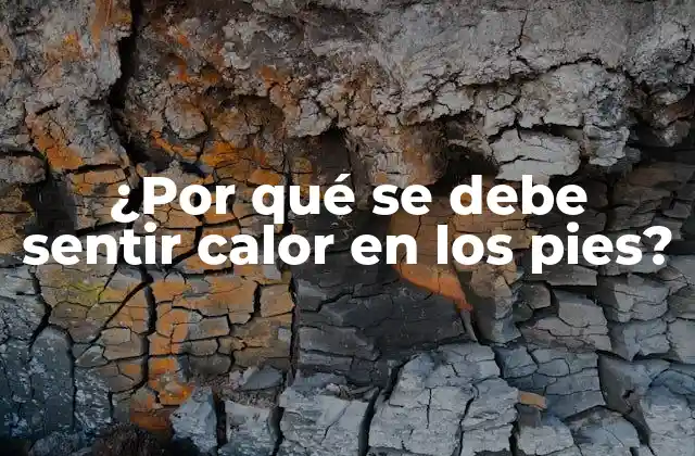 ¿por Qué Se Debe Sentir Calor en los Pies?