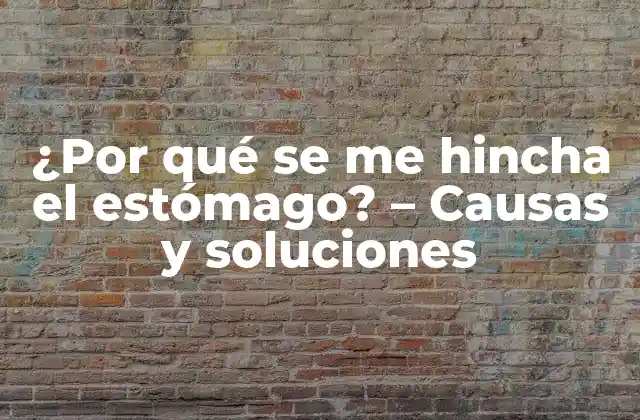 ¿por Qué Se Me Hincha el Estómago? – Causas y Soluciones