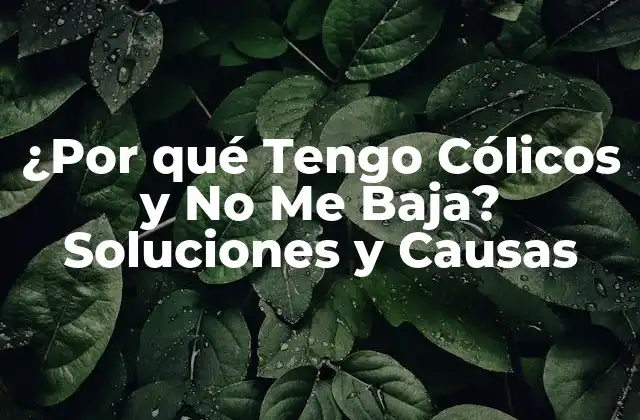 ¿por Qué Tengo Cólicos y No Me Baja? Soluciones y Causas