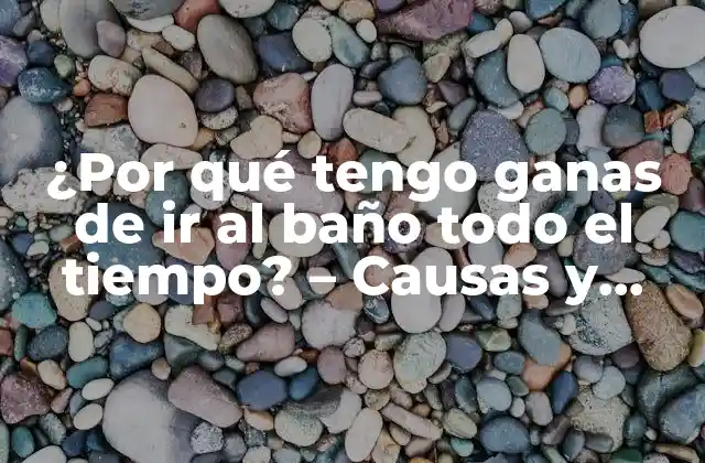 ¿por Qué Tengo Ganas de Ir Al Baño Todo el Tiempo? – Causas y Soluciones