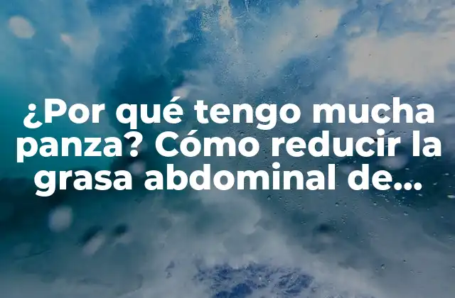 ¿por Qué Tengo Mucha Panza? Cómo Reducir la Grasa Abdominal de Manera Efectiva