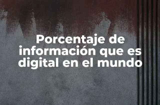 Porcentaje de Información que es Digital en el Mundo