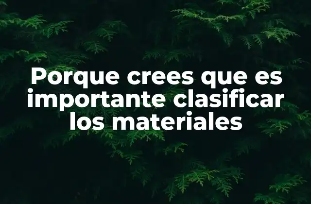 Porque Crees que es Importante Clasificar los Materiales 2 La importancia de organizar para optimizar procesos