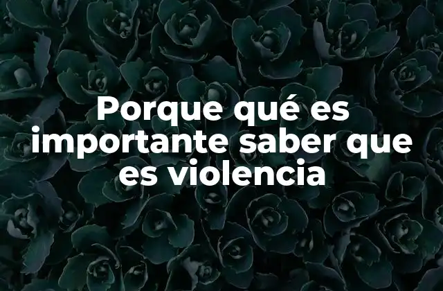 Comprender la violencia como un fenómeno social