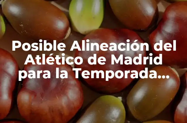 Posible Alineación Del Atlético de Madrid para la Temporada 2023-2024