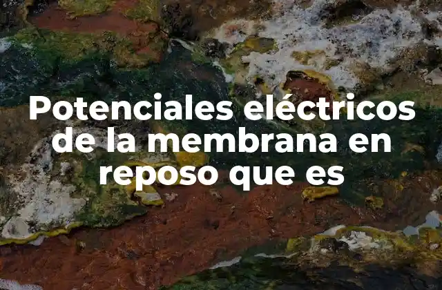 Potenciales Eléctricos de la Membrana en Reposo que es