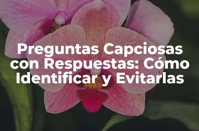 Preguntas Capciosas con Respuestas: Cómo Identificar y Evitarlas
