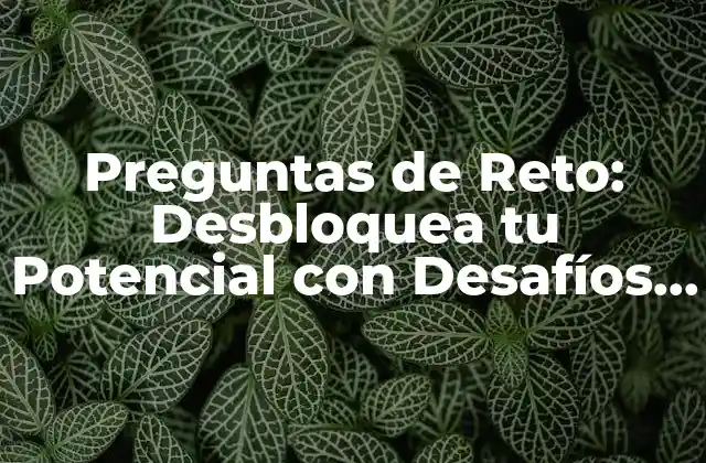 Preguntas de Reto: Desbloquea Tu Potencial con Desafíos Inteligentes 2 ¿Qué son Preguntas de Reto?