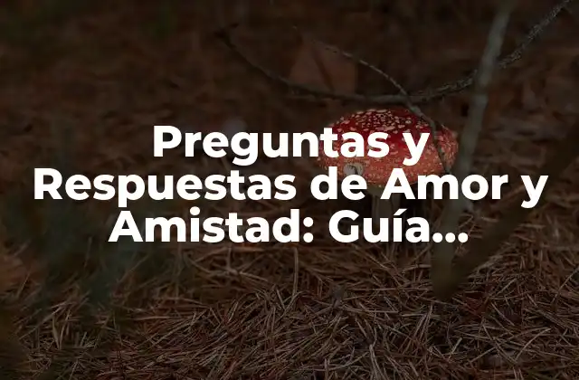 Preguntas y Respuestas de Amor y Amistad: Guía Completa