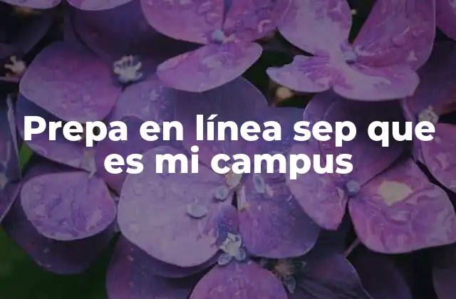 Prepa en Línea Sep que es Mi Campus