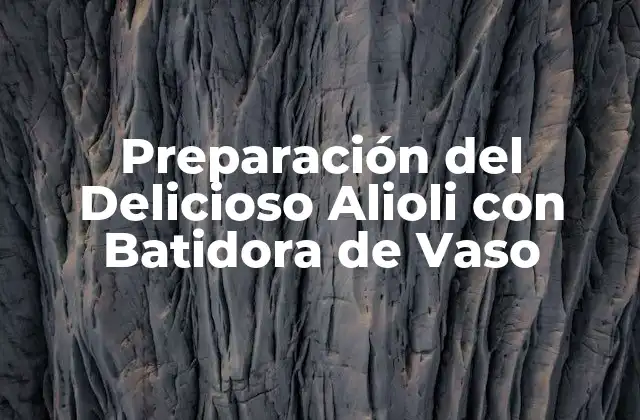 Preparación Del Delicioso Alioli con Batidora de Vaso