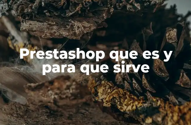 Prestashop que es y para que Sirve