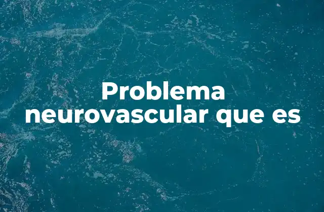 Problema Neurovascular que es