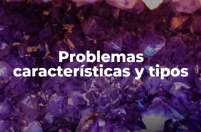 Problemas Características y Tipos