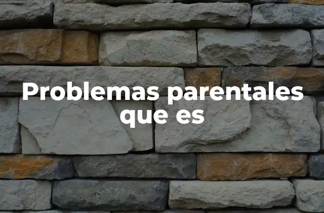 Causas y factores que generan problemas parentales