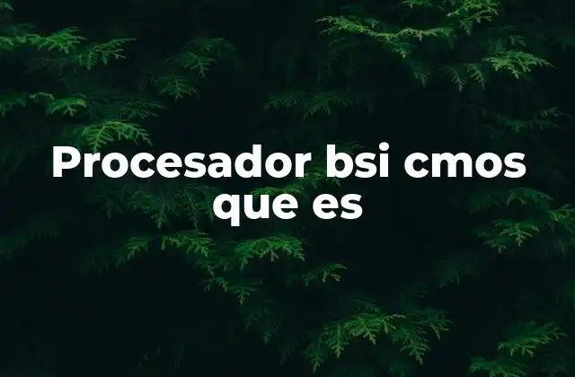 Características principales del procesador BSI CMOS