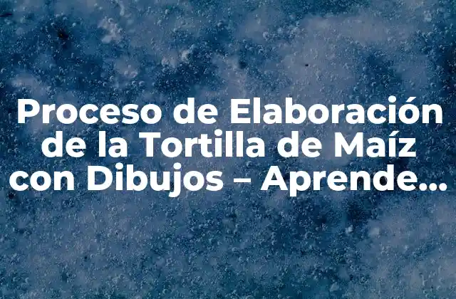 Proceso de Elaboración de la Tortilla de Maíz con Dibujos – Aprende a Hacerlo de Forma Profesional