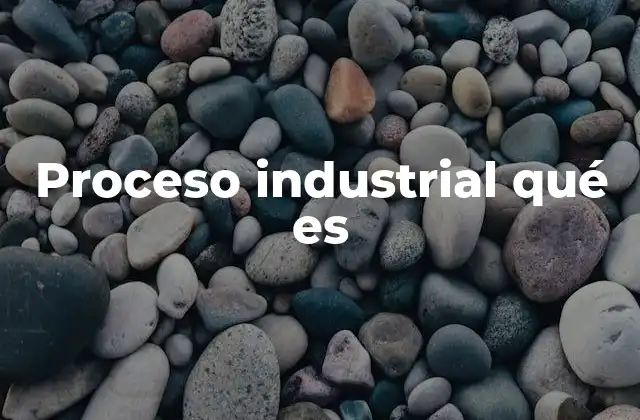 Proceso Industrial Qué es