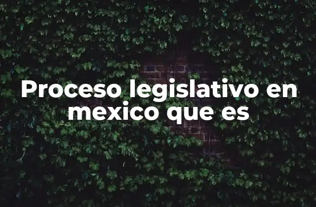 Proceso Legislativo en Mexico que es